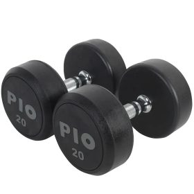 Rubber dumbbell Commercial 2.5kg to 25kg 10 pairs Pio
