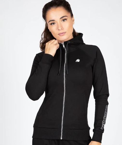 Marion Zipped Hoodie Black