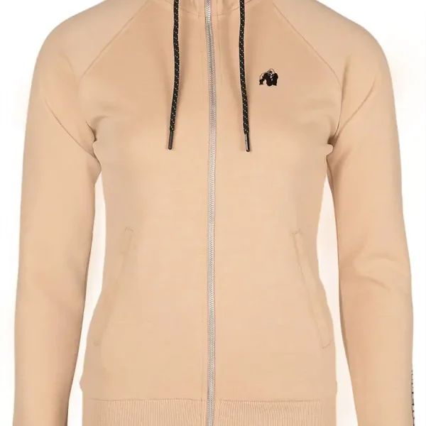 Marion Zipped Hoodie Beige