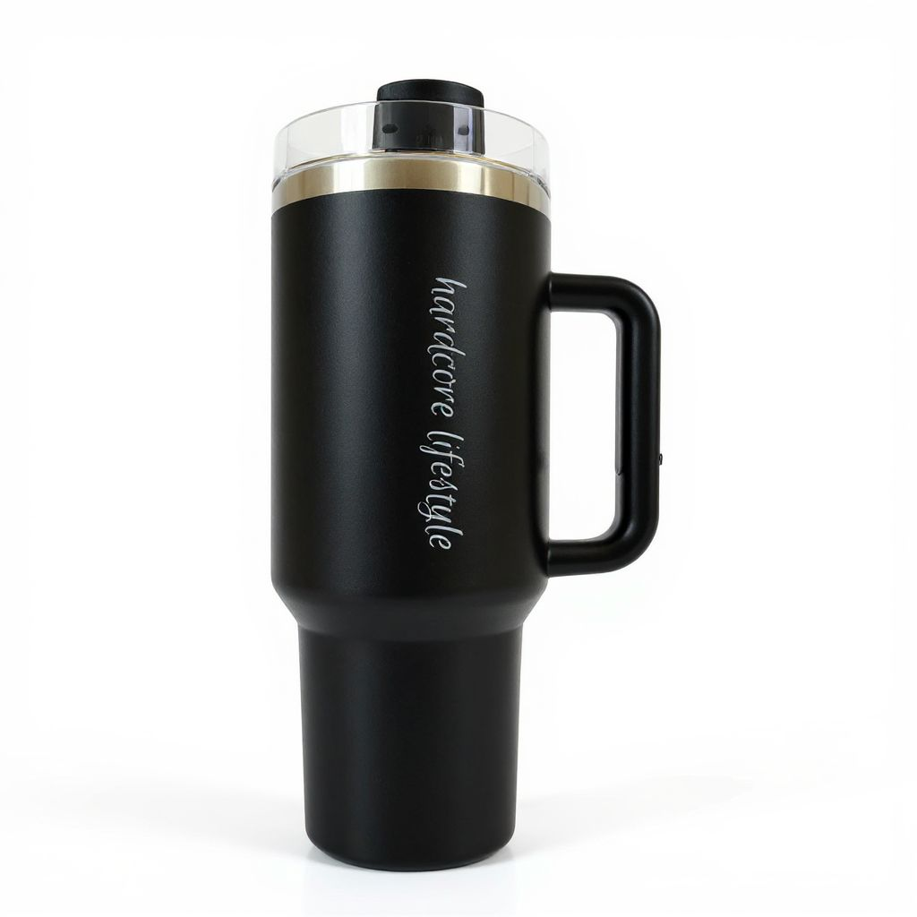 Hardcore LifeStyle 1200ml Bottle Black Matte Hardcore Lifestyle Stainless Steel 1200ml Flask - Image 3