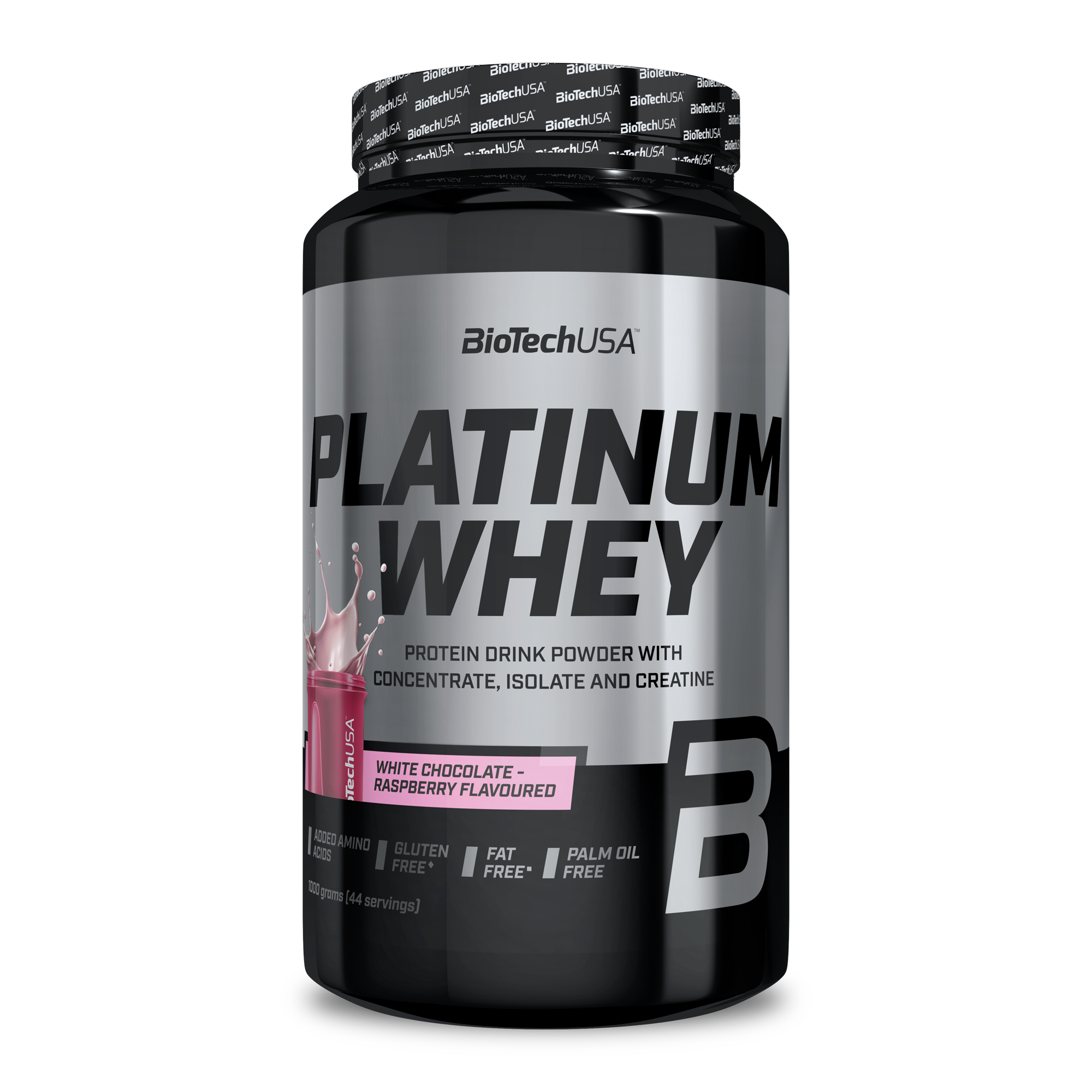 PlatinumWhey_1000g_4l_WhiteChocoRaspberry_2000x2000 BioTechUSA Platinum Whey 1000gr - Image 1
