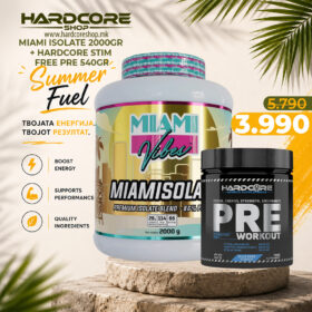 PROMO: Miami Isolate 2000gr + Hardcore Stim Free Pre 540gr