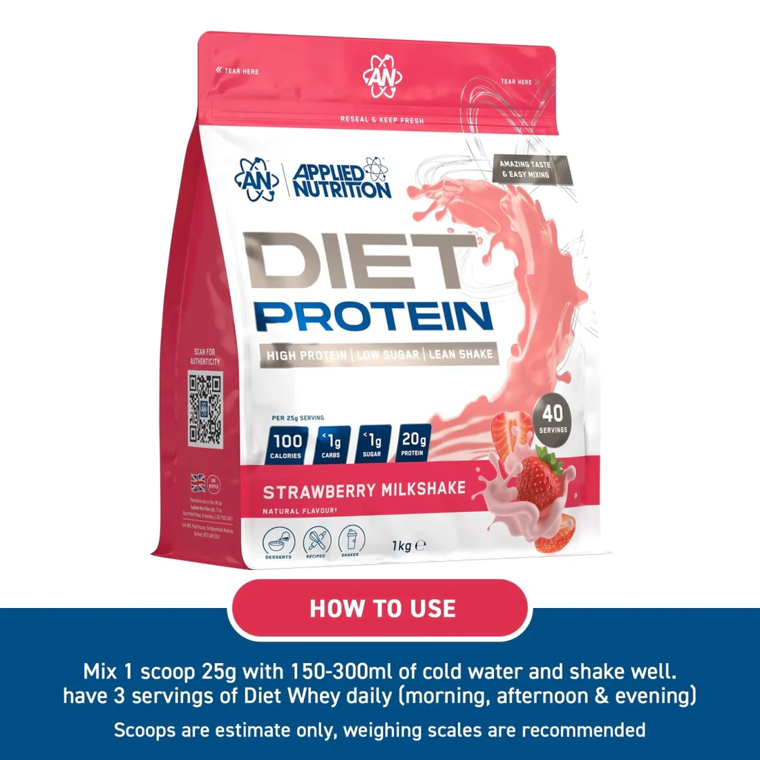 Applied Nutrition Diet Whey протеин за слабеење и дефиниција
