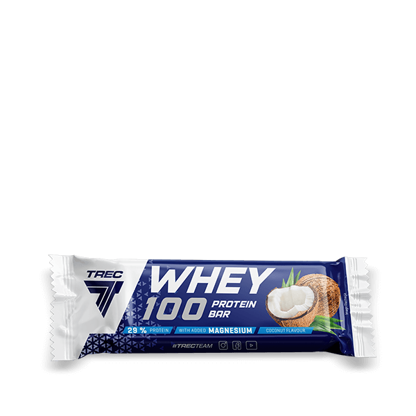 baton-bialkowy-whey-100-protein-bar-coconut-flavour Trec Nutrition Whey 100 протеински бар