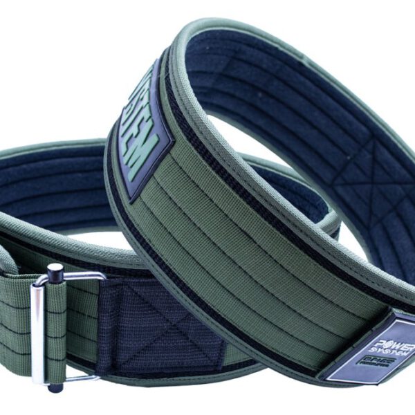 Power System Nylon Fitness Belt SLF Lock Green