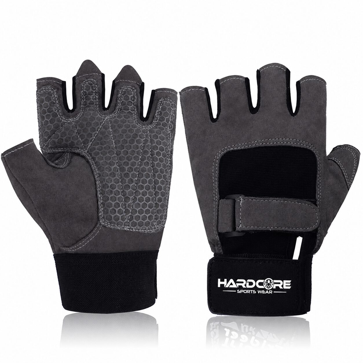 Hardcore Gloves Gray H0308-30 Ракавици за теретана со отворени прсти